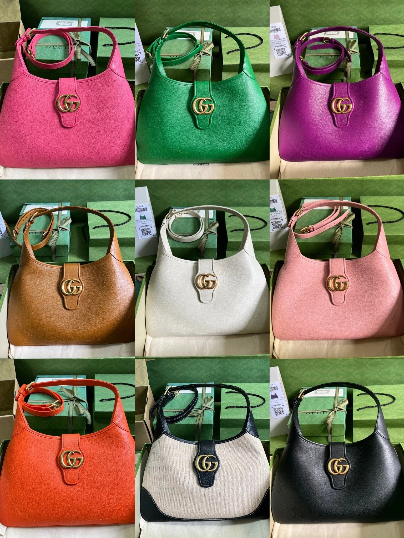 Gucci Women's Bag Top version 【Genuine Goods Original Leather】2022New Cosmogonie Series Underarm Bag New Aphrodite Underarm Bag Xiaohongshu Recommended New Underarm Bag Hobo Bag Shoulder Messenger Bag Portable Women's Bag Genuine Leather Bag726274