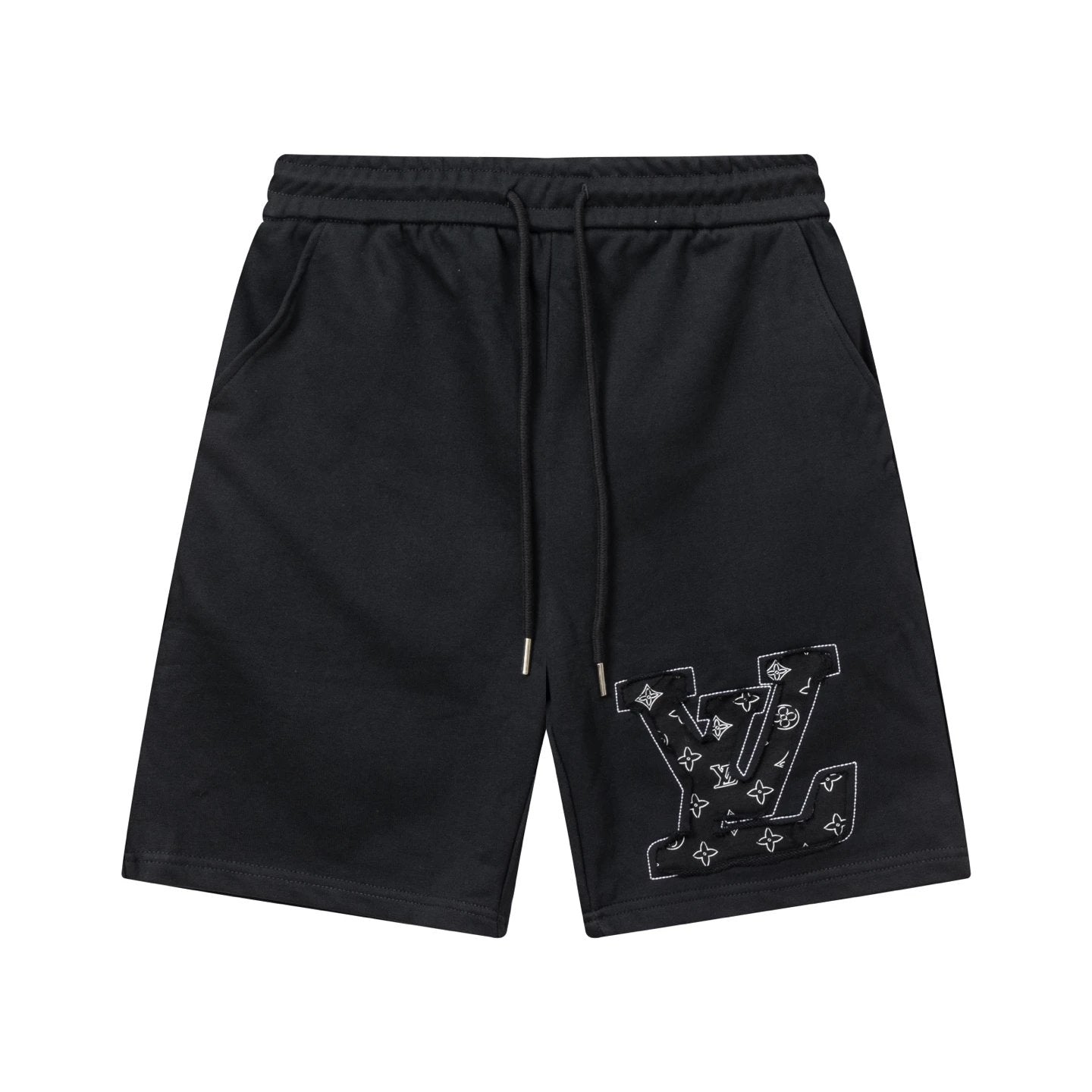 Louis Vuitton LV Shorts Pre-Torn Patchwork Letter Print logo Five-point Shorts25ss New Drawstring Casual5Two-Piece Casual Sweatpants Summer Pants Unisex Pure Cotton Sweatpants
