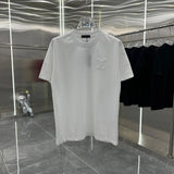 Louis Vuitton LV T-shirt Backless Embroidered Round Neck Short Sleeve25ss New Pure Cotton Unisex Style T T-shirt OS Loose Fit Base Shirt Top Half Sleeve T-Shirt
