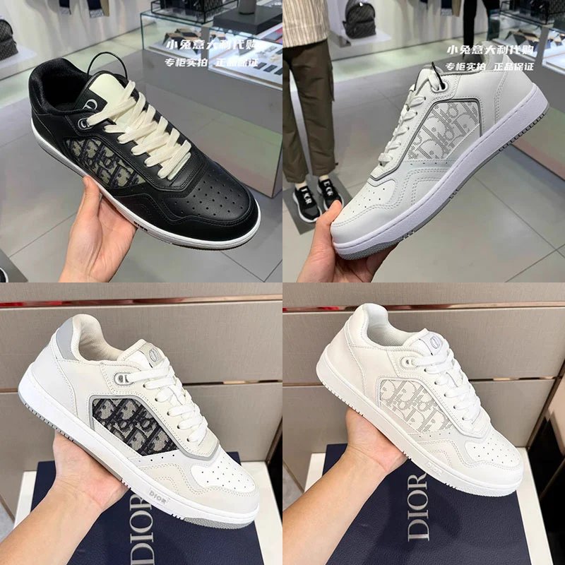 Dior Shoes Men's Shoes2024New Sports Casual Shoes Classic Low-Top Women's Shoes Lace up round Toe Couple Sneakers