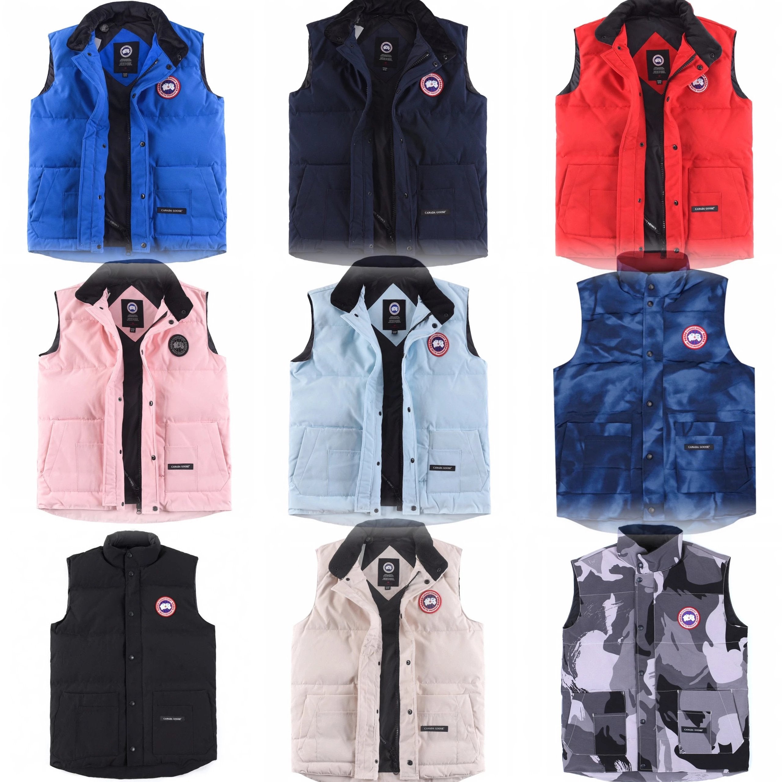 Canada Goose Down Jacket Top Version down Jacket Vest Autumn and Winter New Sleeveless Men and Women Short Vest Coat Thickened Warm Waistcoat