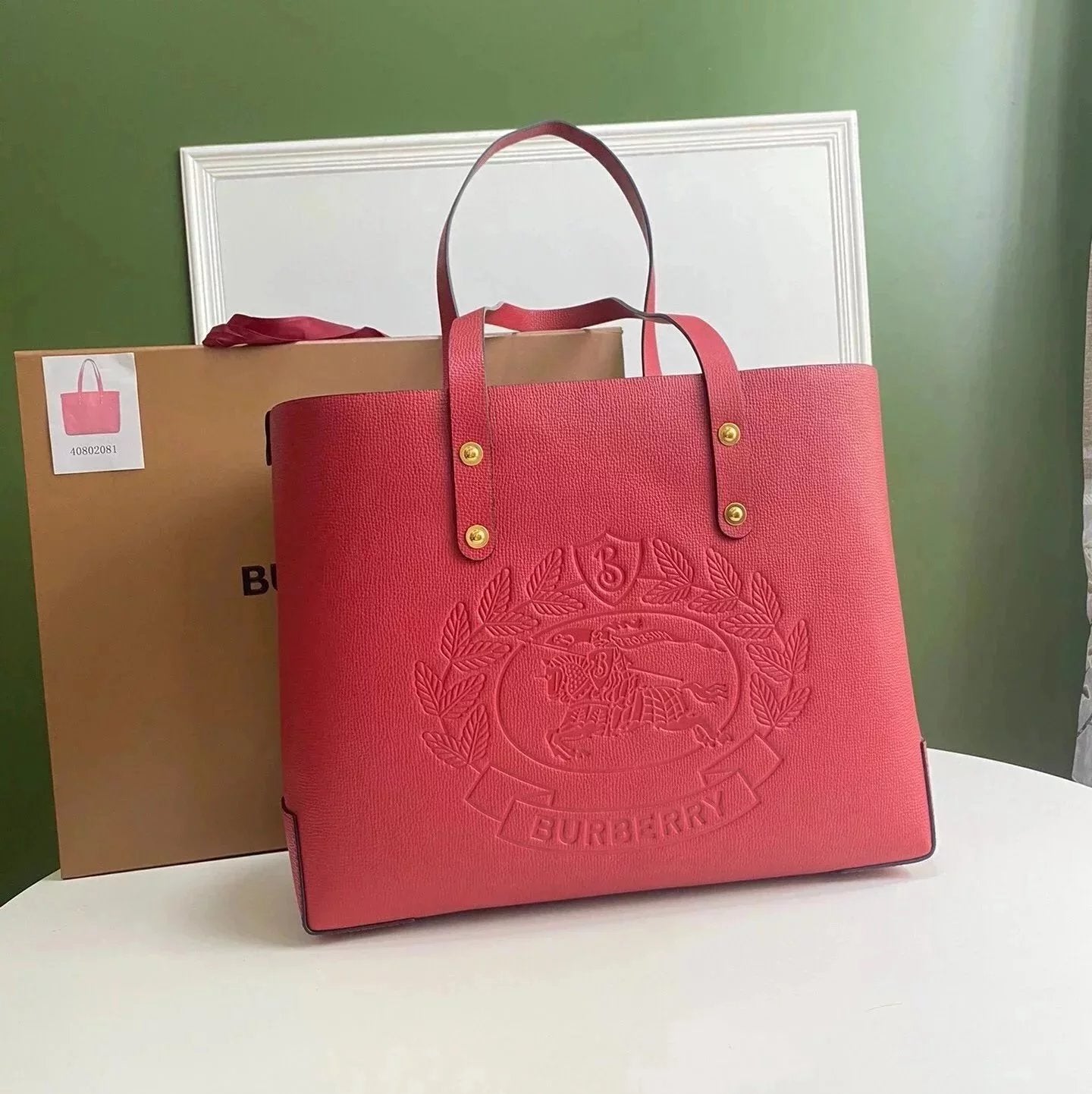 Burberry Women's Bag Top version New War Horse Badge Tote Bag Shopping Bag Shoulder Bag tote Women's Bag