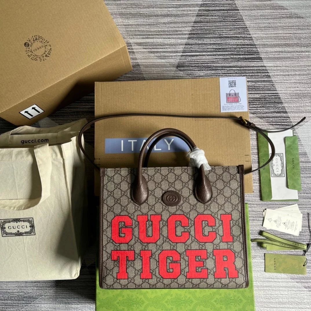 Gucci Tote Bag/Briefcase/Travel Bag Top version 【**Original Material】New Small Size Tote Tote Bag Xiao Zhan Style Men's Briefcase Tote Bag Commuter Women's Bag Computer Bag Casual Tote Bag Men's and Women's Bags Mummy Bag Shopping Bag Portable Messenger B