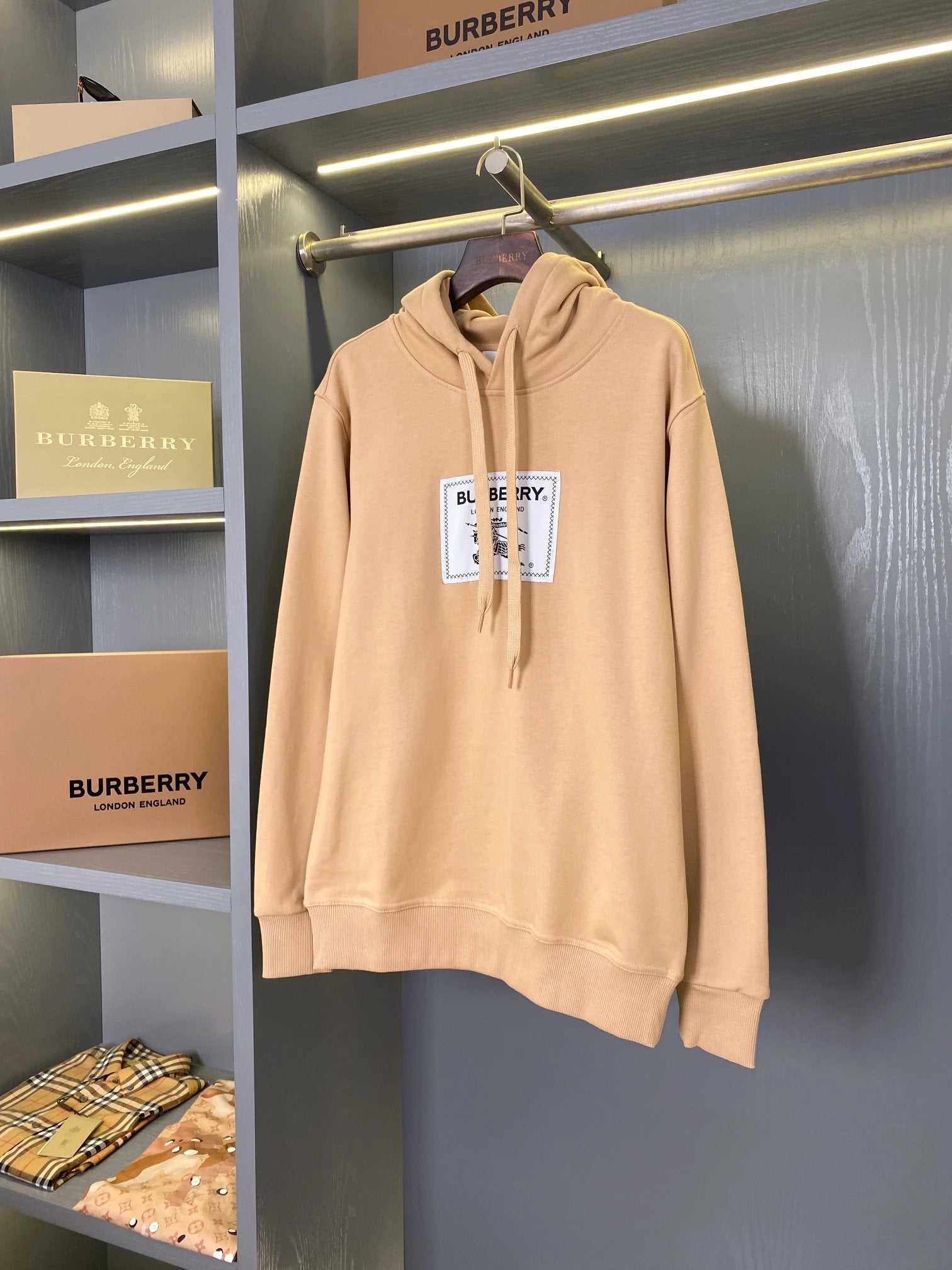 Burberry Hoodie Prorsum Large Label Cotton Sports Hoodie Unisex Sweatshirt Jacket
