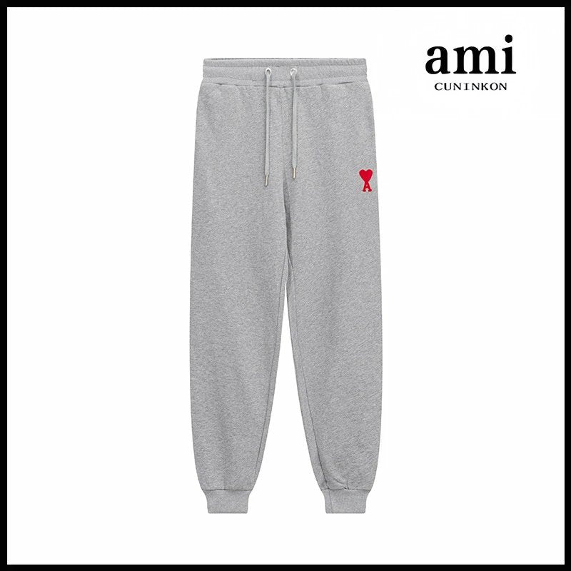 Ami Hoodie Ami Hoodie Couple Suit Classic Love Cotton Loose round Neck Raglan Hooded Sweater Leisure Tappered Trousers-CY