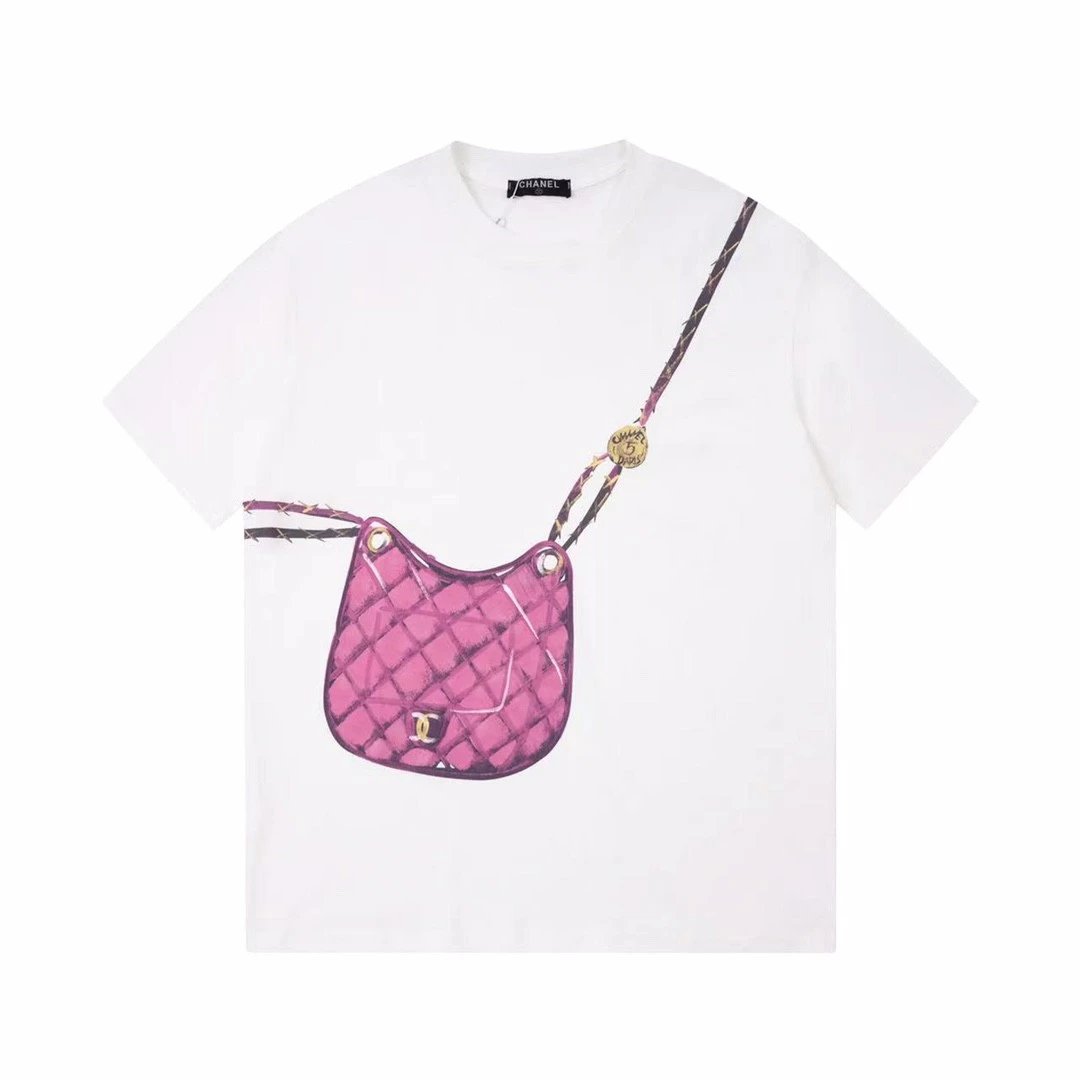 Chanel T-shirt Hand-Painted Bag Short Sleeve T T-shirt
Fashion Limited Edition，The Latest Short Channels in Summer t Hand-Painted Chain Bag Logo Printing Design，Couple with Super Invincible Charm and High Ability to Wear，Summer Elegant Wear plus Body