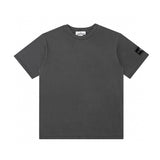 Stone Island T-shirt Top Version Worn Looking Washed-out Black Men's and Women's Same Style Short Sleeve T Summer Fashion T-shirt