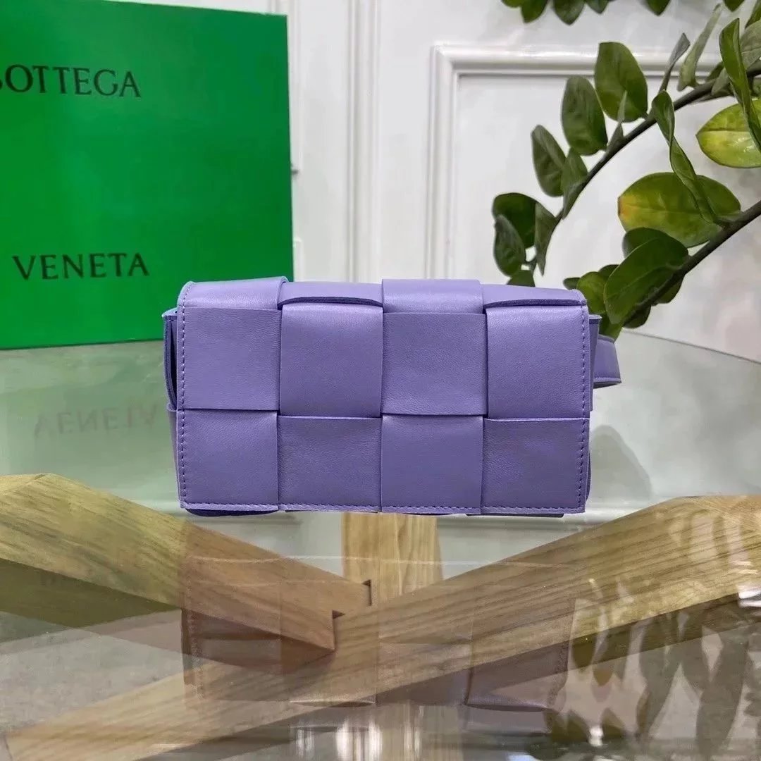 Bottega Veneta Women's Bag Top version 【Level Surrogate Shopping】New Men's Waist Bag Chest Bag Small Bag Mobile Phone Bag thebeltcassette Small Square Bag Plaid Waist Bag Chest Bag Rubik's Cube Bag8Plaid Waist Bag Men's and Women's Bags Crossbody Bag Oil