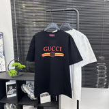 Gucci T-shirt Classic Style Letter Front Print logo round Neck Short Sleeve25ss New pure cotton T Unisex T-Shirt OS Loose Fit Base Shirt Top T-Shirt Short Sleeve