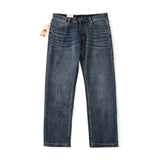 Burberry Jeans Back Label Hardware Logo Logo Straight Washed Blue Jeans Autumn Winter New Unisex Straight Long Pants Loose Casual Wide Leg High Waist