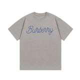 Burberry T-shirt Chest Letter Print Logo Logo Crew Neck Short Sleeve25ss New pure cotton T Unisex T-Shirt OS Loose Fit Base Shirt Top Half Sleeve T-Shirt