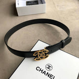 Chanel Belt Top version 【Special Cabinet Full Package】.Cow Leather Belt Silver Metal and Rhinestone.Width3.0mm Female Boutique Belt Female Boutique Belt Fashion Expert Elegant and Generous Business Casual Belt Belt Belt Women's Belt Women