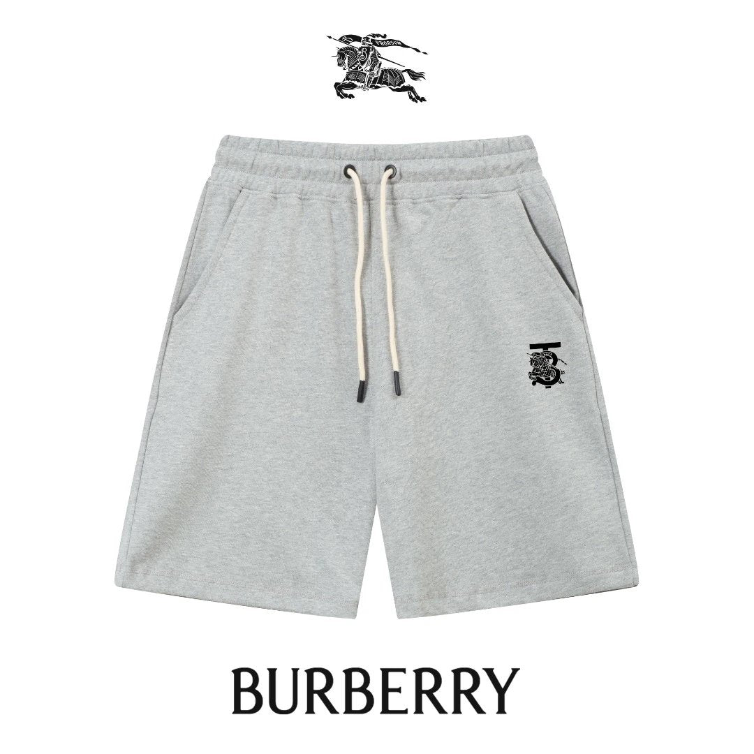 Burberry Shorts B Letter Embroidery logo Five-point Shorts25ss New Drawstring Casual Summer Pants5Two-in-One Casual Sweatpants for Men and Women, Pure Cotton Joggers