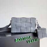 Bottega Veneta Men's Bag Top version 【Super Original Leather】/New Men's Bag Two in One cassette Bag Square Bag Pillow Bag Men's Flap Crossbody Bag Woven Bag Coin Purse Key Case