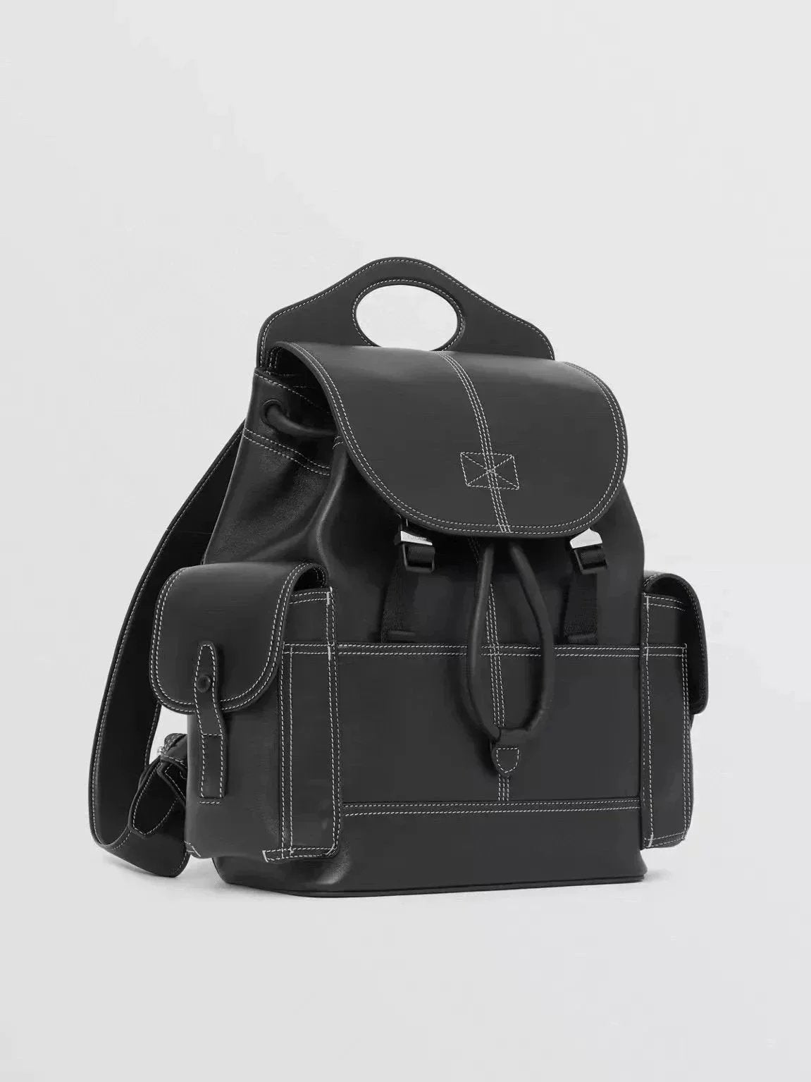 Burberry backpack Top version 【Original Leather】2022Counter Latest Jimingxian Leather Backpack Full Leather Outer Stitching Men's and Women's Same Backpack Sports Bag Travel Bag Luggage Bag Computer Bag Backpack Men's and Women's Bags