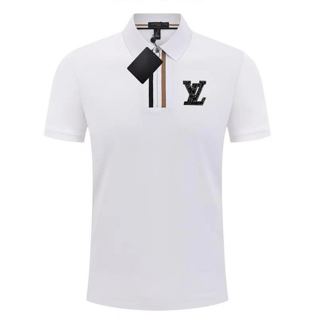 Louis Vuitton LV T-shirt Chest Brand Letter Embroidery logoPOLO Shirt Lapel Short Sleeve25ss New Unisex Summer Short Sleeve OS Loose T Business Half Sleeve Shirt Plus Size T-Shirt
