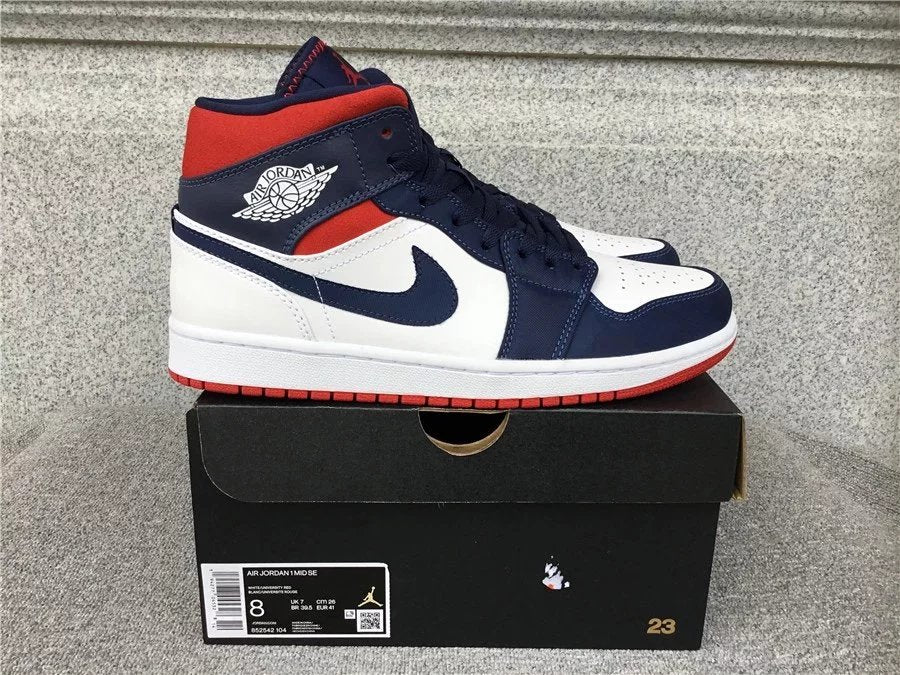 Air Jordan 1 Mid shoes New All-Match Trendy Men's Casual Sports Shoes