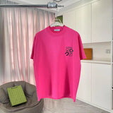 LOEWE T-shirt Unique Letter Print on Chest logo round Neck Short Sleeve25ss New pure cotton T Unisex T-Shirt OS Loose Fit Base Shirt Top Half Sleeve T-Shirt