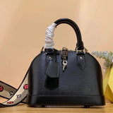 Louis Vuitton LV Women's Bag Top version Classic Chessboard Plaid Presbyopic Shell Bag Handbag Crossbody Shoulder Bag23New Water Ripple Cowhide Series New Handbag Shell Bag Women's Bag
