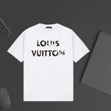 Louis Vuitton LV T-shirt Chest Letter Print logo round Neck Short Sleeve25ss New pure cotton T Unisex T-Shirt OS Drop Shoulder Loose Fit Base Shirt Top T-Shirt Short Sleeve