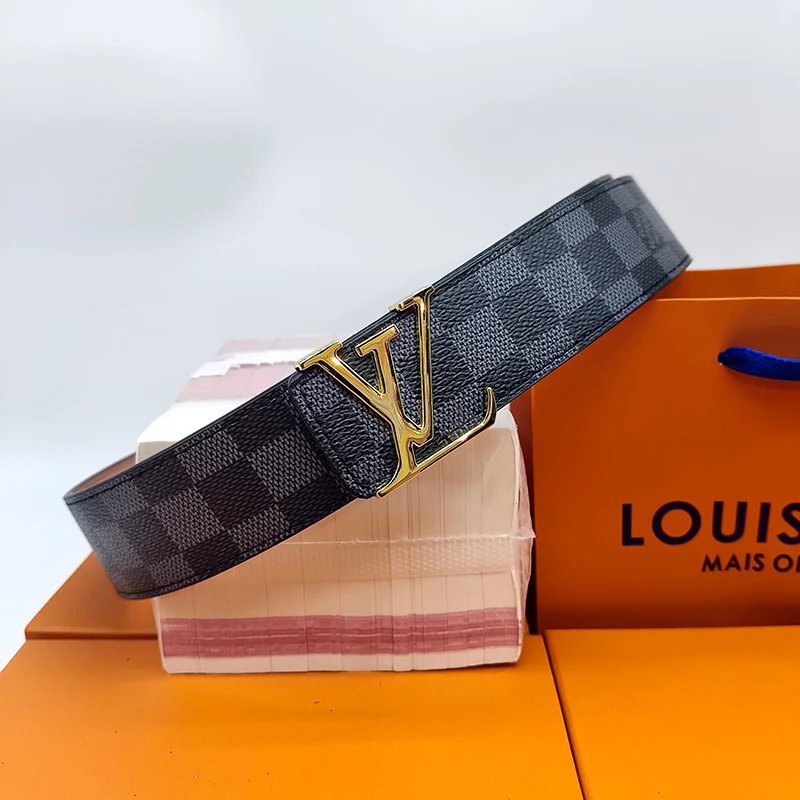 Louis Vuitton LV Belt Belt Men's Graffiti Casual All-Matching Men's Smart Guy Belt Trendy Brand Pant Belt Young Student Pants Belt