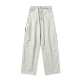 Balenciaga Jeans Denim Fabric Patchwork Sports Woven25ss Spring Summer New Straight Leg Pants Unisex