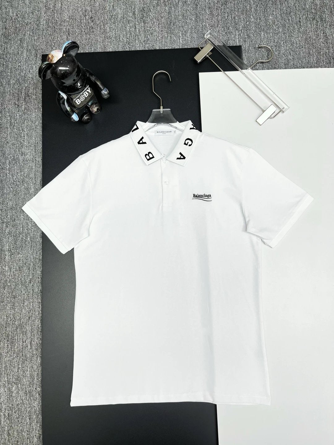 Balenciaga T-shirt Coke letters on the chest logo Embroidery POLO Shirt Lapel Short Sleeve25ss New Unisex Style OS Loose T Summer Half Sleeve Business Shirt Plus Size T-Shirt