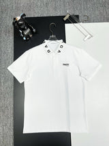 Balenciaga T-shirt Coke letters on the chest logo Embroidery POLO Shirt Lapel Short Sleeve25ss New Unisex Style OS Loose T Summer Half Sleeve Business Shirt Plus Size T-Shirt