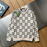 Gucci Sweater Top version c Gucci Classic Retro Double G Round Neck Sweater Long Sleeve Pullover Thickened Lazy Style OS Loose Fit Unisex Knit Top Jacket Versatile Casual Wearable Inside and Outside