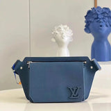Louis Vuitton LV Men's Bag Top version 【Original Order】M59625Chest Bag2022New Men's Orange Grain Cowhide newsling Shoulder Messenger Bag Chest Bag Waist Bag M57081