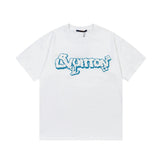 Louis Vuitton LV T-shirt Blue Sky White Clouds 3D Letter Towel Embroidery logo round Neck Short Sleeve25ss New Pure Cotton Unisex Style T T-shirt OS Loose Fit Base Shirt Top Half Sleeve T-Shirt