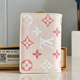 Louis Vuitton LV Wallets/Clutches Top version 【New Premium Version】Original Leather M82291This Style Lou Wallet with Fluffy Lambskin Wallet Clutch Ladies New Wallet Wallet Wallet M82290Long Wallet