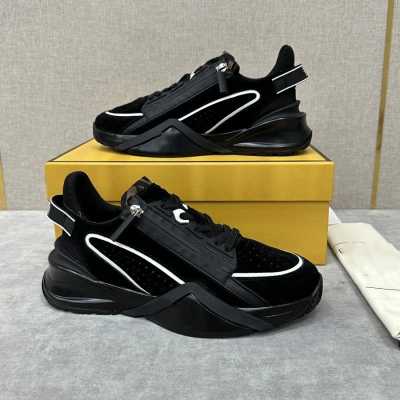 FENDI Shoes 2024New Sports Shoes Men's Color Matching Twill Letters Dad Shoes All-Match Lace-up Casual Shoes Men