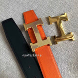Hermes Belt Top version Men's Belt Width3.8cm Mesh H Steel Buckle Selected Double-Sided Calf Leather Double-Sided Available H Home Belt