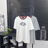 Gucci T-shirt Double G Color Letter Printing logo round Neck Short Sleeve25ss New pure cotton T Unisex T-Shirt OS Loose Fit Base Shirt Top Half Sleeve T-Shirt