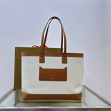 Burberry Women's Bag Top version 【Super Original Leather】New London Tote Bag Retro Casual Tote Bag Women's Bag Shoulder Bag Handbag Backpack Canvas Bag Canvas Tote Bag Shopping Bag Mummy Bag
