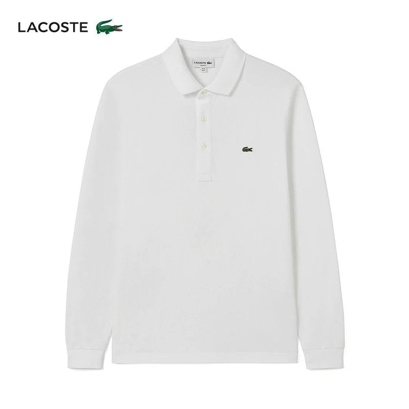 Lacoste Hoodie Top Version Men's and Women's Casual Business Long Sleeve polo Shirt