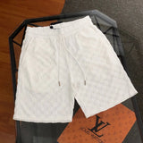 Louis Vuitton LV Shorts Allover Old Floral Pattern logo Five-point Shorts25ss New Drawstring Casual Summer Pants5Two-in-One Casual Sweatpants for Men and Women, Pure Cotton Joggers