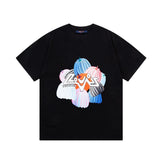Louis Vuitton LV T-shirt Front Pumpkin Letter Print logo round Neck Short Sleeve25ss New Pure Cotton Unisex Style T Casual T-Shirt Base Layer Shirt OS Loose Fit Half Sleeve Top Plus Size