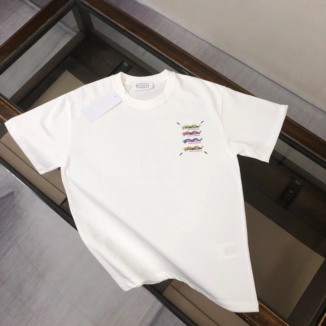 Maison Margiela T-shirt Dragon Year Limited Edition Pattern Letter Print on Chest logo round Neck Short Sleeve25ss New Pure Cotton Unisex Style T Casual T-Shirt Base Layer Shirt OS Loose Fit Half Sleeve Top Plus Size