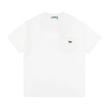 PRADA T-shirt Chest Triangle Mark logo round Neck Short Sleeve25ss New pure cotton T Unisex T-Shirt OS Drop Shoulder Loose Fit Base Shirt Top T-Shirt Short Sleeve