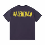 Balenciaga T-shirt Back adhesive letters logo round Neck Short Sleeve25ss New pure cotton T Unisex T-Shirt OS Loose Fit Base Shirt Top Half Sleeve T-Shirt