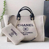 Chanel Women's Bag Top version 【Original High-Definition Version】22s Spring and Summer Series Beach Bag Shopping Bag Handbag Mummy Bag Tote Bag Beach Bag Mother and Child Bag with Small Coin Purse2022New Color