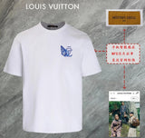 Louis Vuitton LV T-shirt Front Conch Print logo round Neck Short Sleeve25ss New Pure Cotton Unisex Style T T-shirt OS Loose Fit Base Shirt Top Half Sleeve T-Shirt