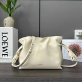 LOEWE Women's Bag Top version 【Top Version Original Leather】New Gilding logoFlamenco Lucky Bag Bag with Long Shoulder Strap Mini Napa Cow Leather Flamenco Clutch Drawstring Bucket Bag Loew New Lucky Bag Tote Bag Shoulder Bag Messenger Bag