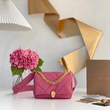 BVLGARI Bag Top version 【Original Leather High Version】New SerpentiCabochon Quilted Calfskin BVLGARI Women's Leather Bag Bag Decorated with a Snake's Head Thick Chain Handbag Crossbody Bag Shoulder Bag Flap Bag Enamel Buckle Snake Head Flap Bag Small Size