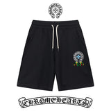 Chrome Hearts Shorts Brand Logo Printing logo Five-point Shorts25ss New Drawstring Casual Summer Pants5Two-in-One Casual Sweatpants for Men and Women, Pure Cotton Joggers