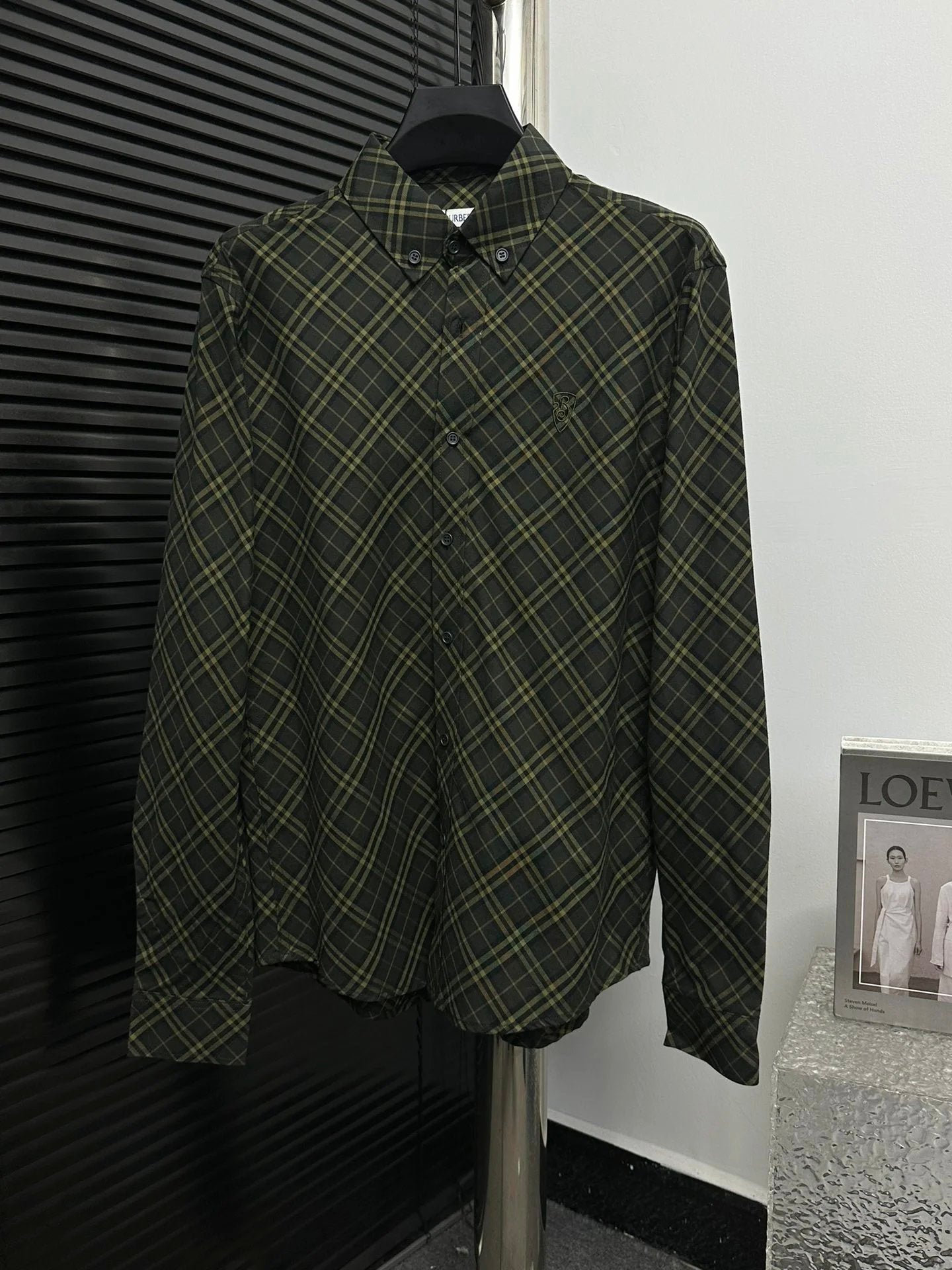 Burberry Shirt 24ss New Embroidered Plaid Cotton Long Sleeve Shirt Unisex Versatile Business Casual Slim Fit Jacket
