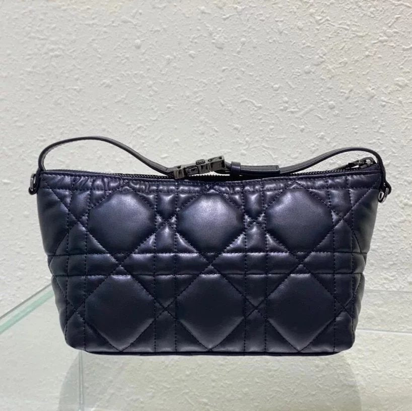 Dior Women's Bag Top version 【New Shipment】TRAVELNOMAD Lunch Box Bag Oversized Rattan Plaid Clutch Shoulder Messenger Bag Underarm Bag Women's Bag