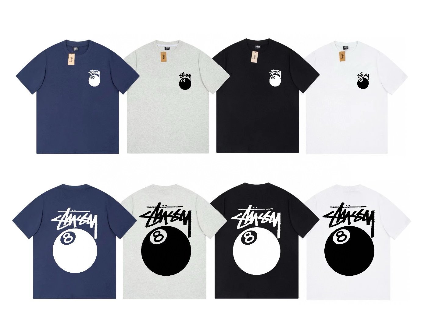 Stussy T-shirt Top Version Maychao2023Joint Fashion Brand Printing Loose Men's and Women's Same High Street Short Sleeve T T-shirt